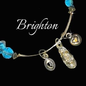 Brighton Flip Flop & Beads Charm Bracelet